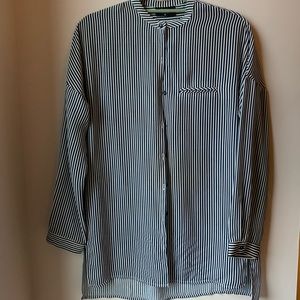 Nasty Gal Pinstripe Blouse